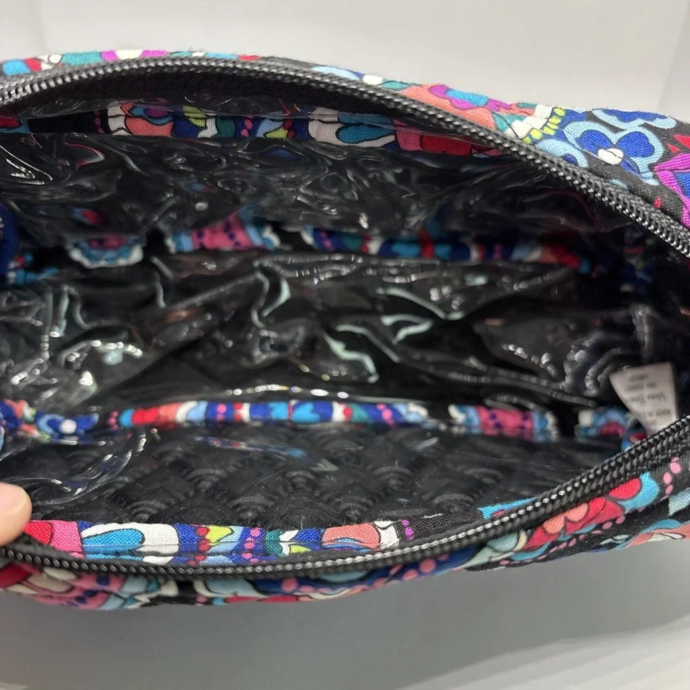 Vera Bradley Brush/Pencil Case Quilted Cosmetic Bag Haymarket Plaid
